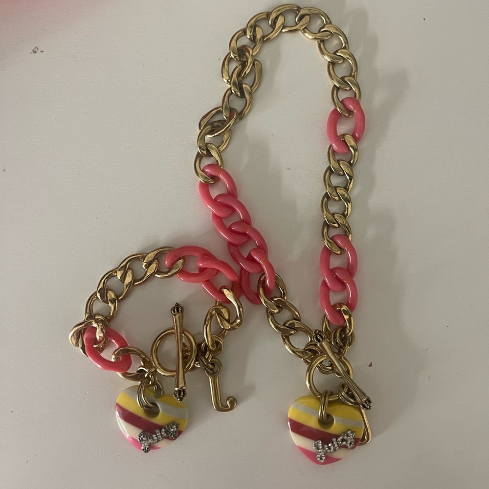 Juicy couture necklace and bracelet